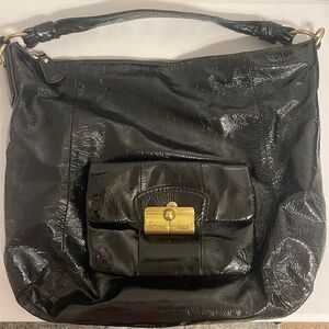 Coach G1076-16014 Kristen hobo blk liquid gloss